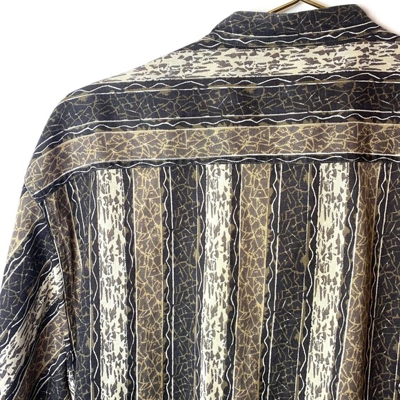 Retro 80s/90s Zeidler & Zeidler Geometric Button Up Shirt - Medium - Picture 7 of 7